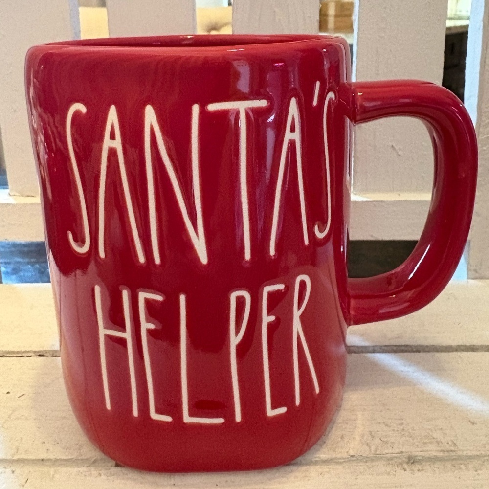 Rae Dunn Red Santa Helper Holiday Mug